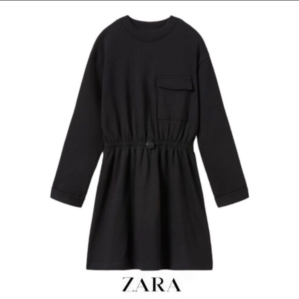 ZARA Kids | Black | ELASTIC CORD PLUG DRESS size 13-14 box 21